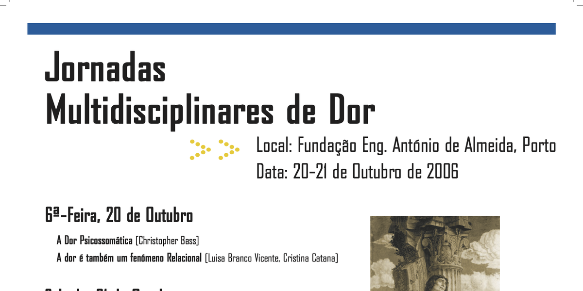 Jornadas Multidisciplinares de Dor
